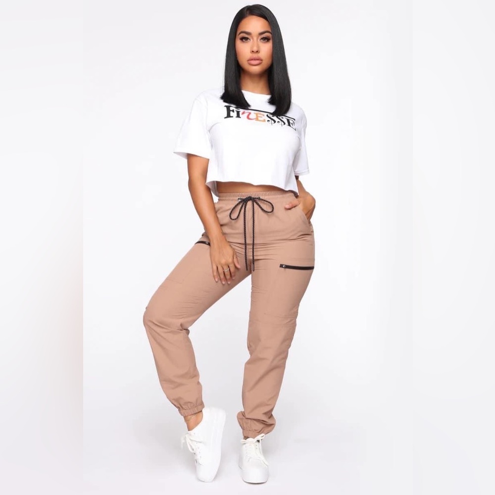 Fashion Nova Tan Joggers Size XL